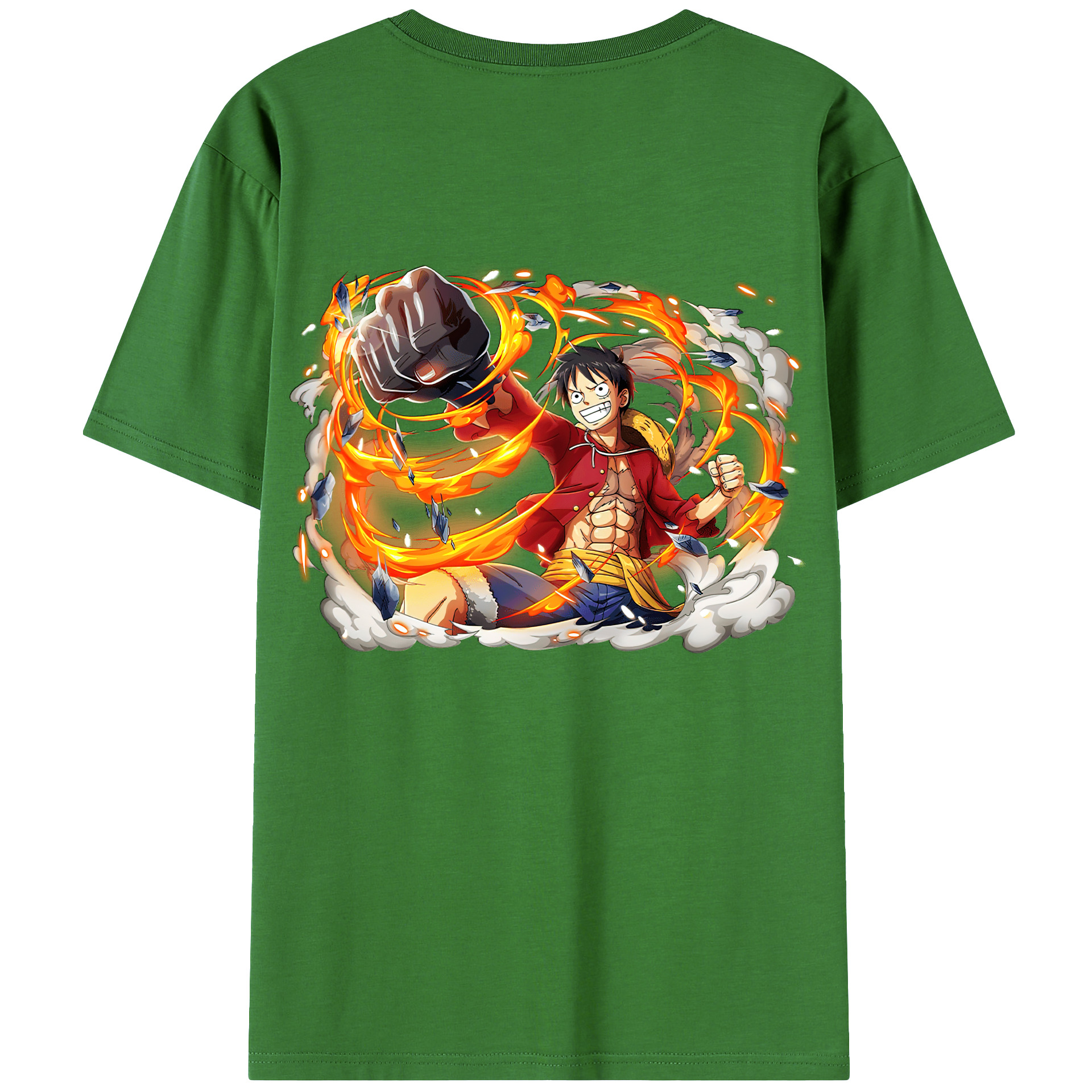 ワンピース モンキー・D・ルフィ ONE PIECE Monkey D. Luffy レディース半袖Tシャツ(バックプリント)